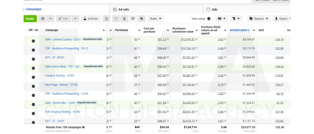 Lune Active Ad Account Results